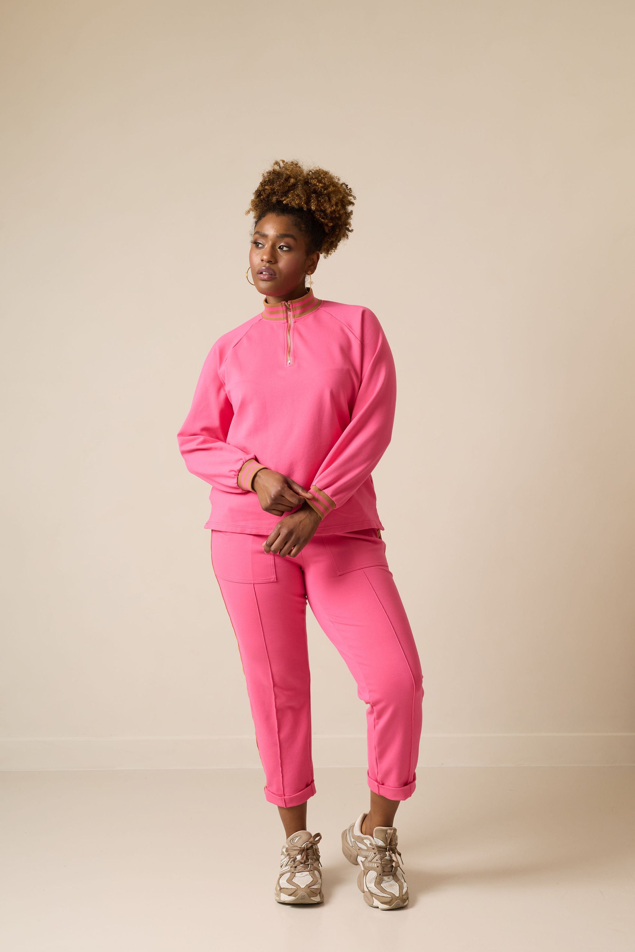 Beau Smart Track Trousers (Pink)