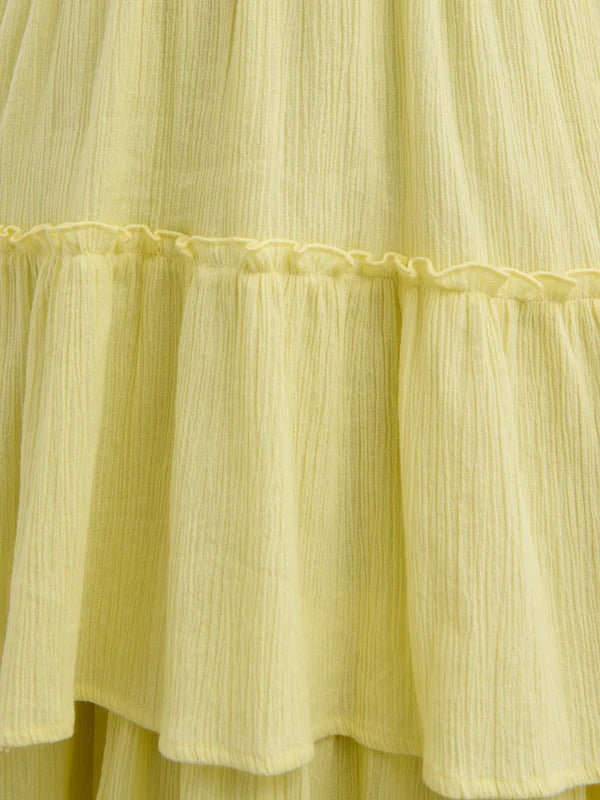 Opal Ruffle Maxi Dress (Lemon)