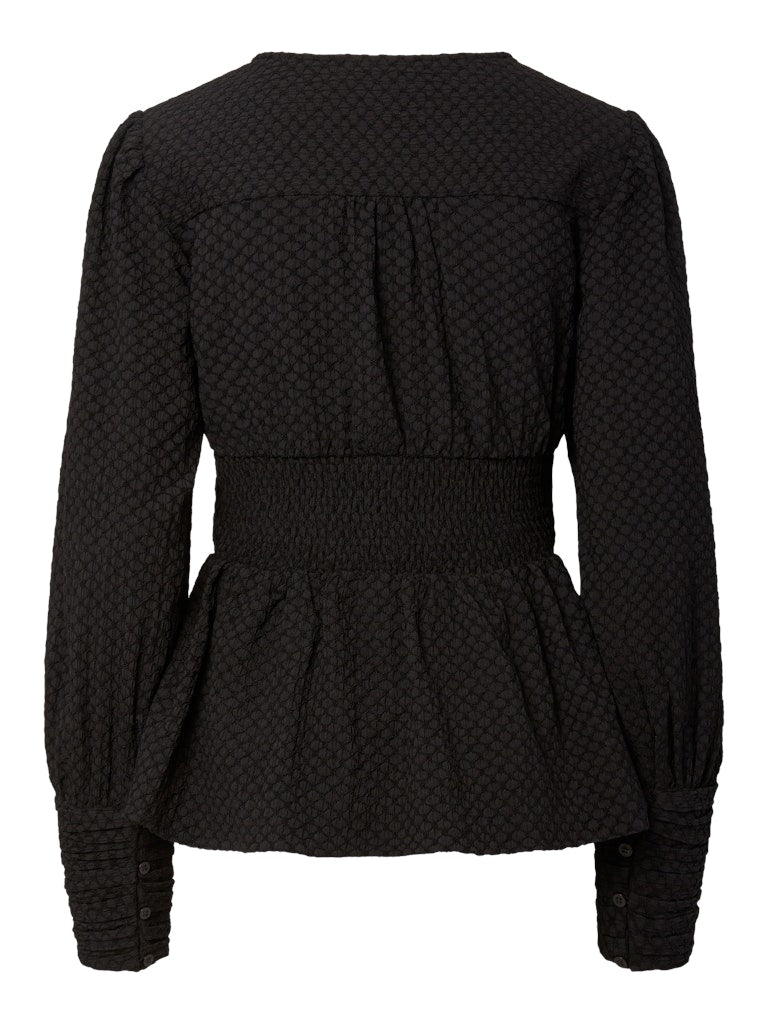 Nika Flounce Top (Black)