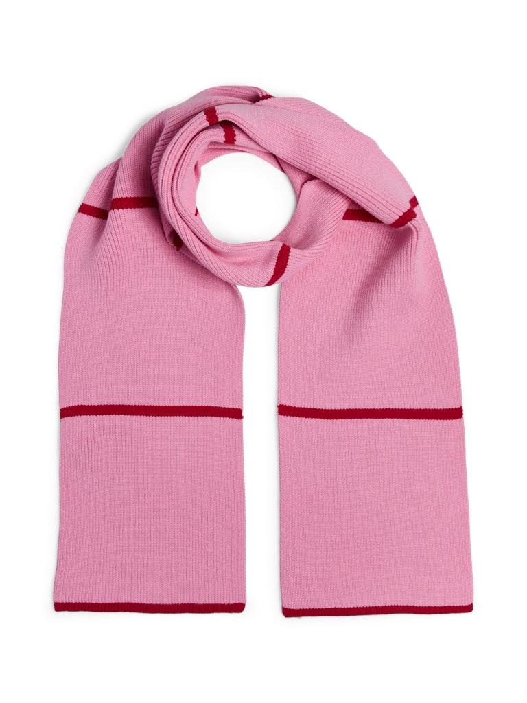 Anna Ribbed Scarf (Sachet Pink/Goji Berry)