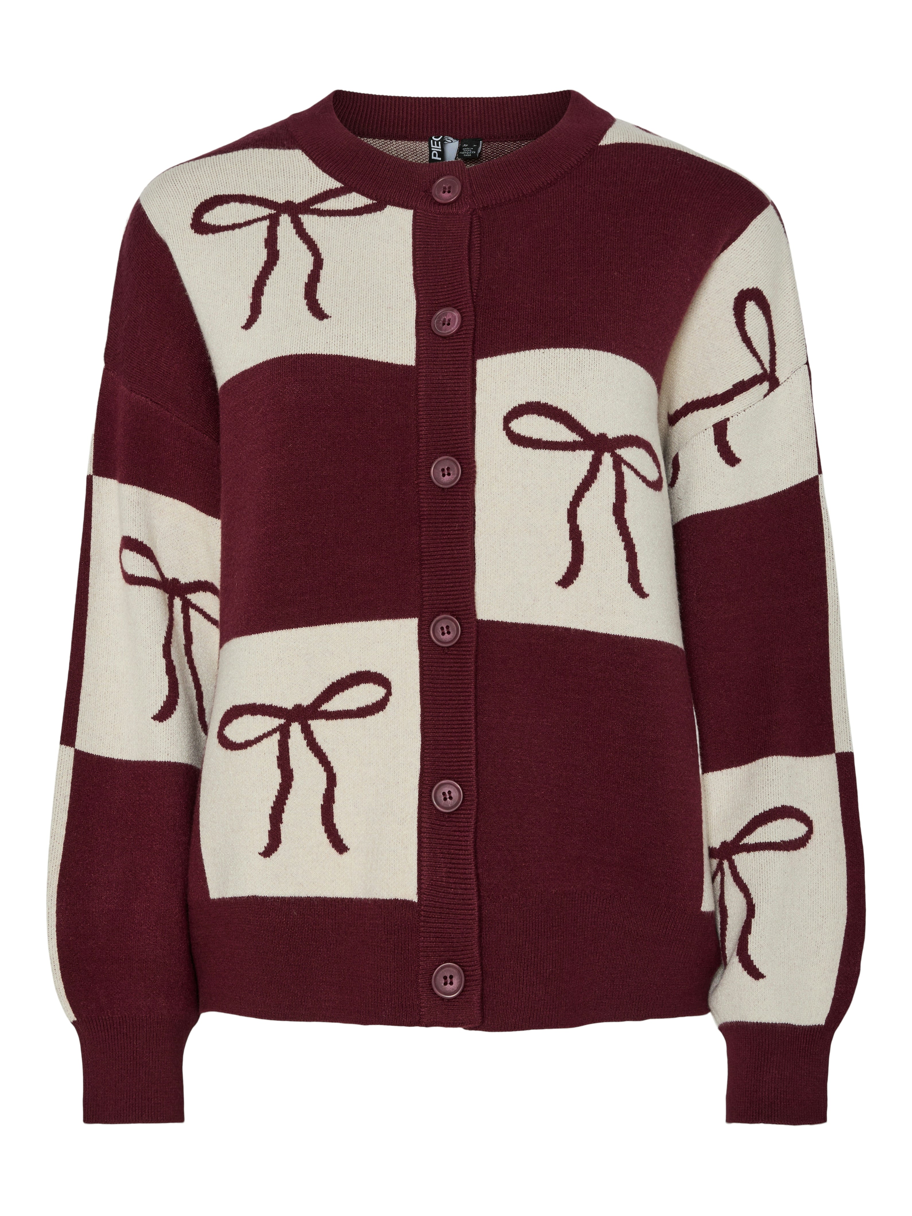 Jett Cardigan (Tawny Port/Bow)