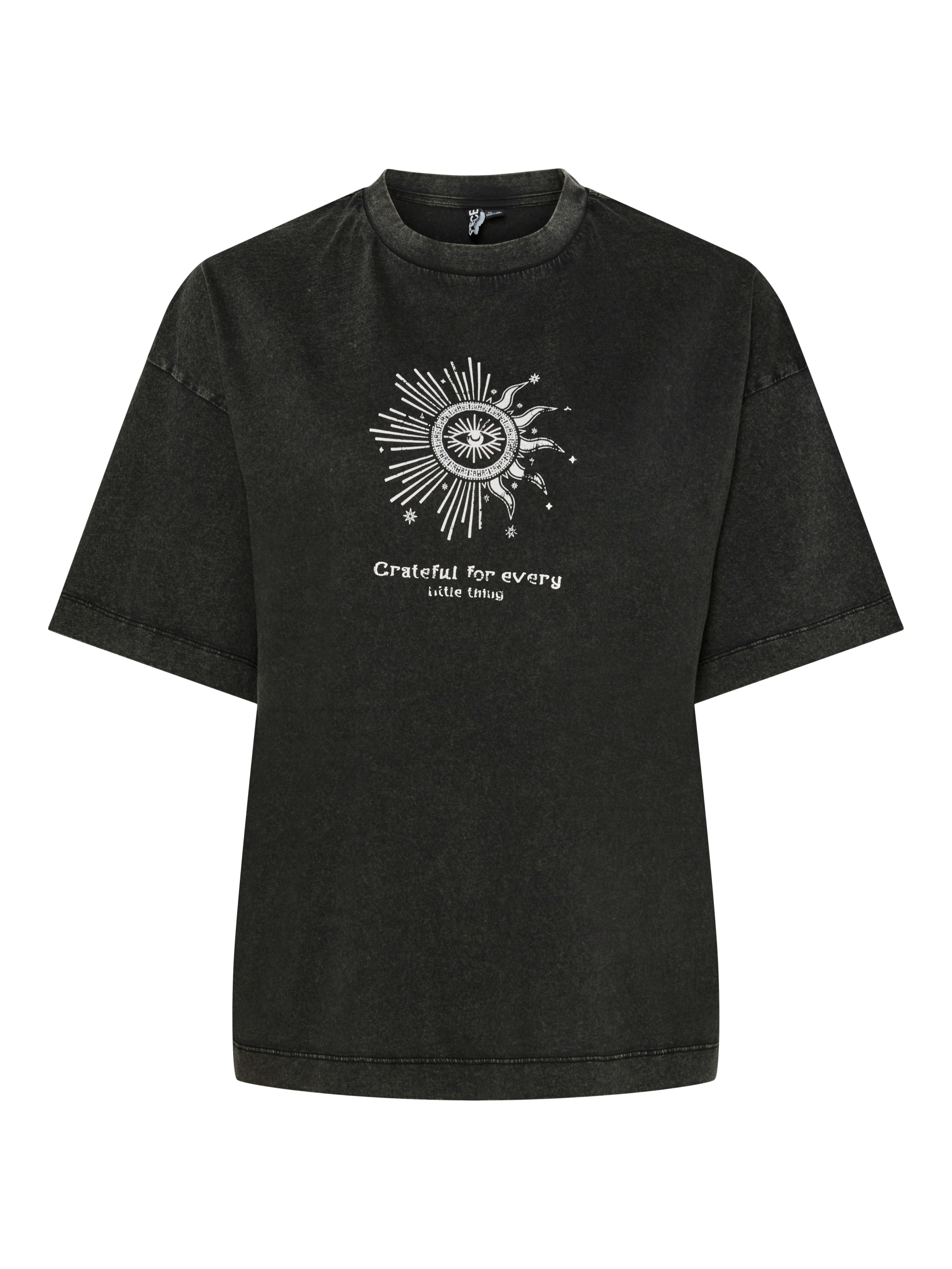 Gabbie Oversized T-Shirt (Black/Grateful)