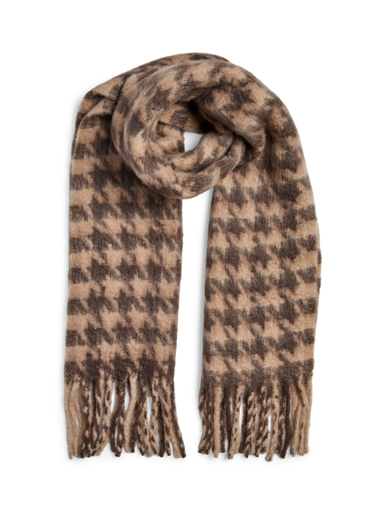 Maci Houndstooth Scarf (Hot Fudge)