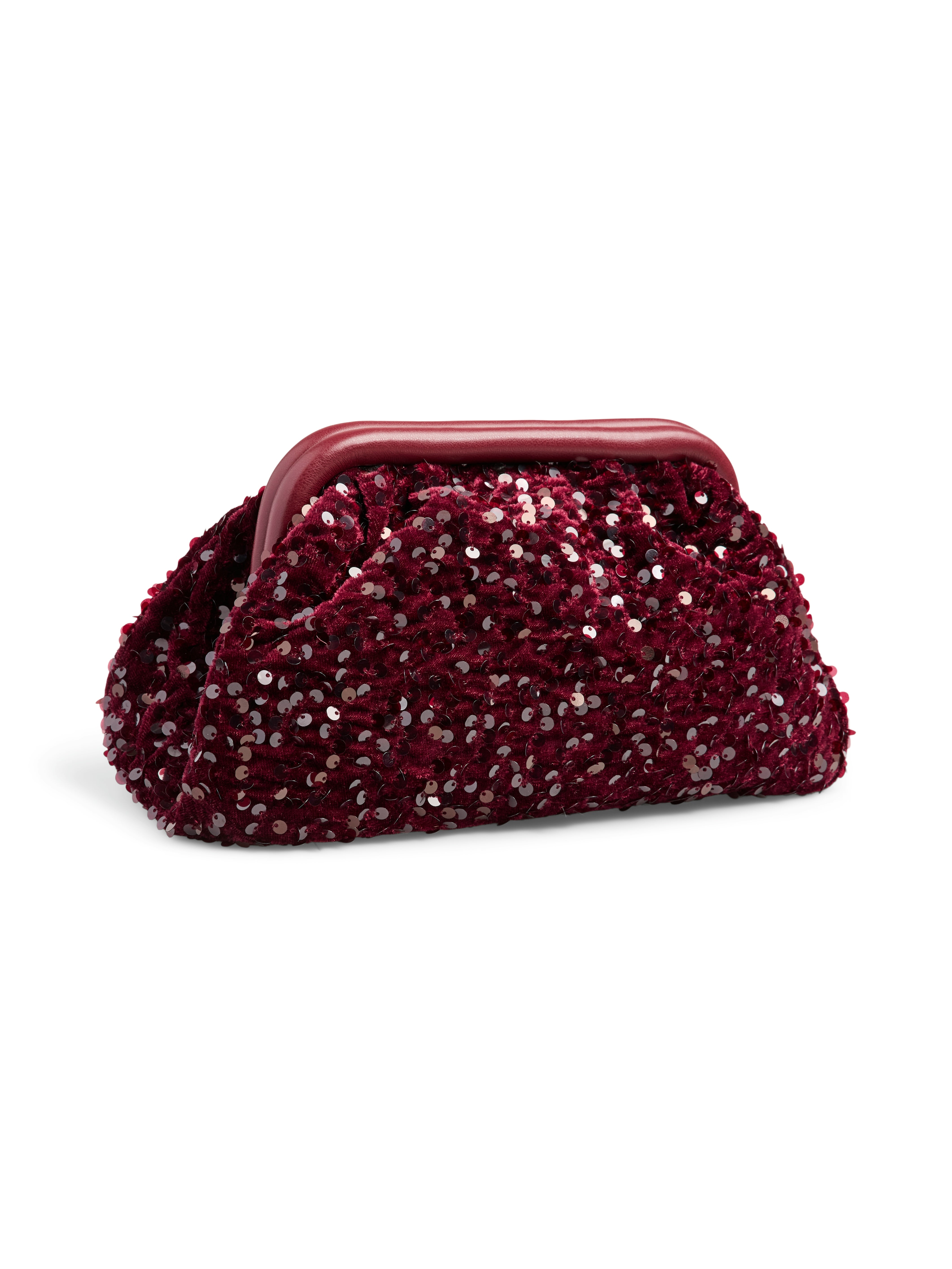 Kimme Sequin Clutch (Tawny Port)