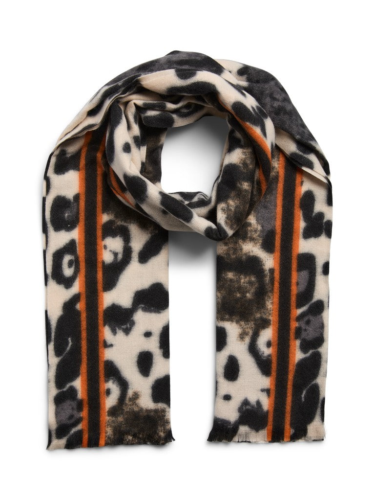 Leopard Scarf (Orange Stripe/Animal)