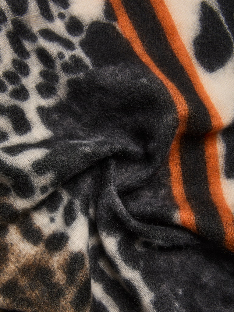 Leopard Scarf (Orange Stripe/Animal)