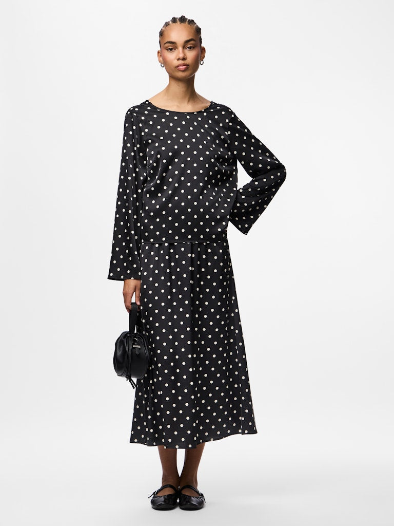 Triona Midi Skirt (Black/White)