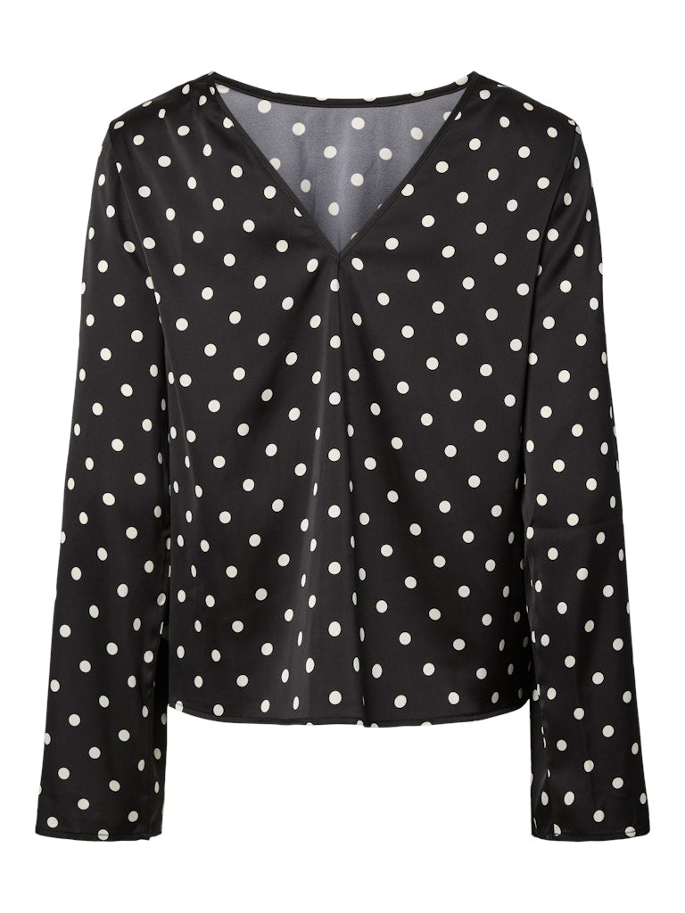 Ona Long Sleeve Top (Black/White)