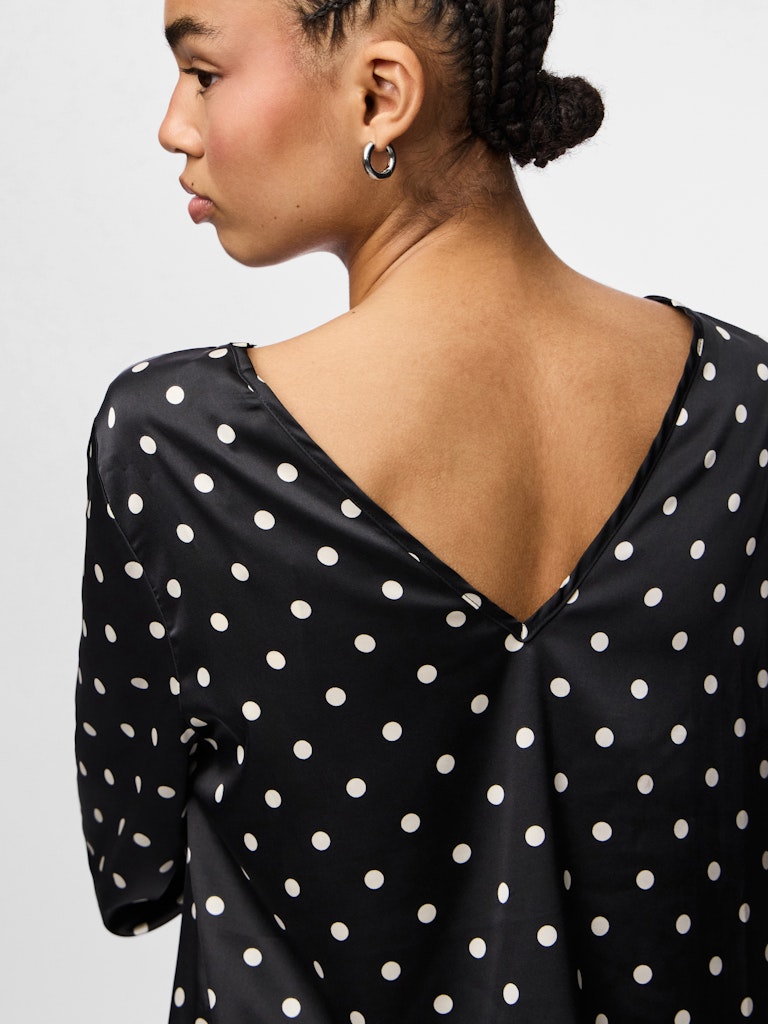 Ona Long Sleeve Top (Black/White)