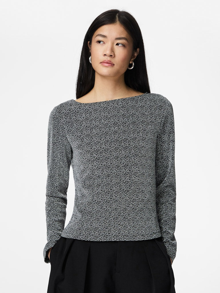 Jina Glitter Top (Silver/Lure)