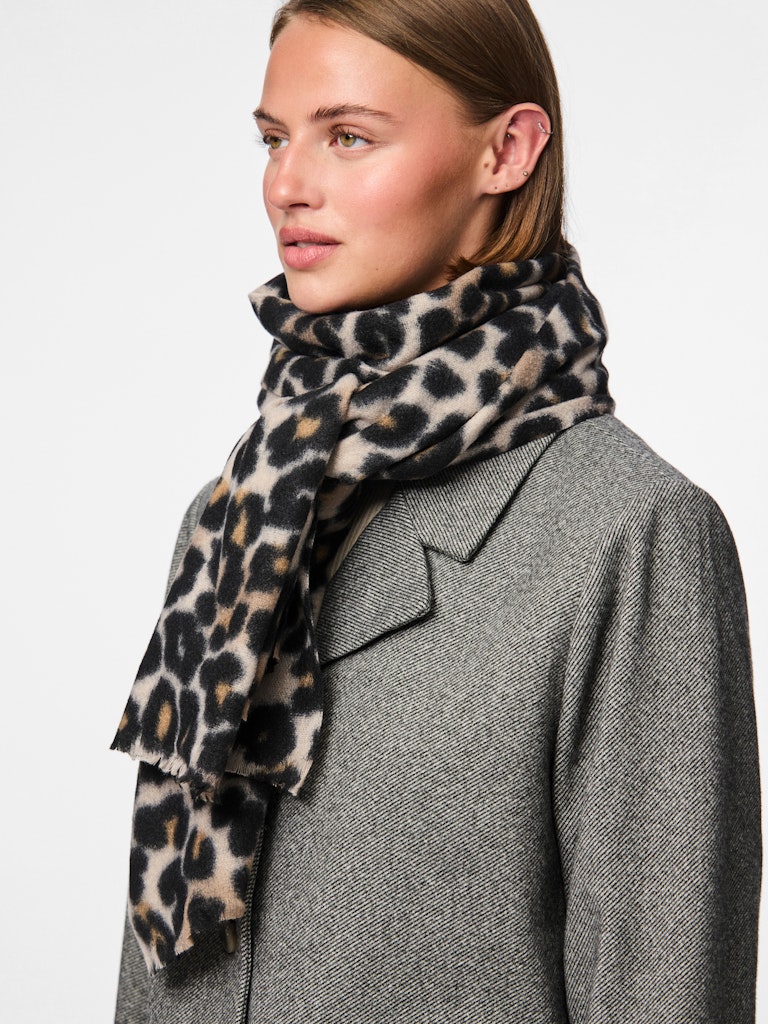 Leopard Scarf (Black/Leopard)
