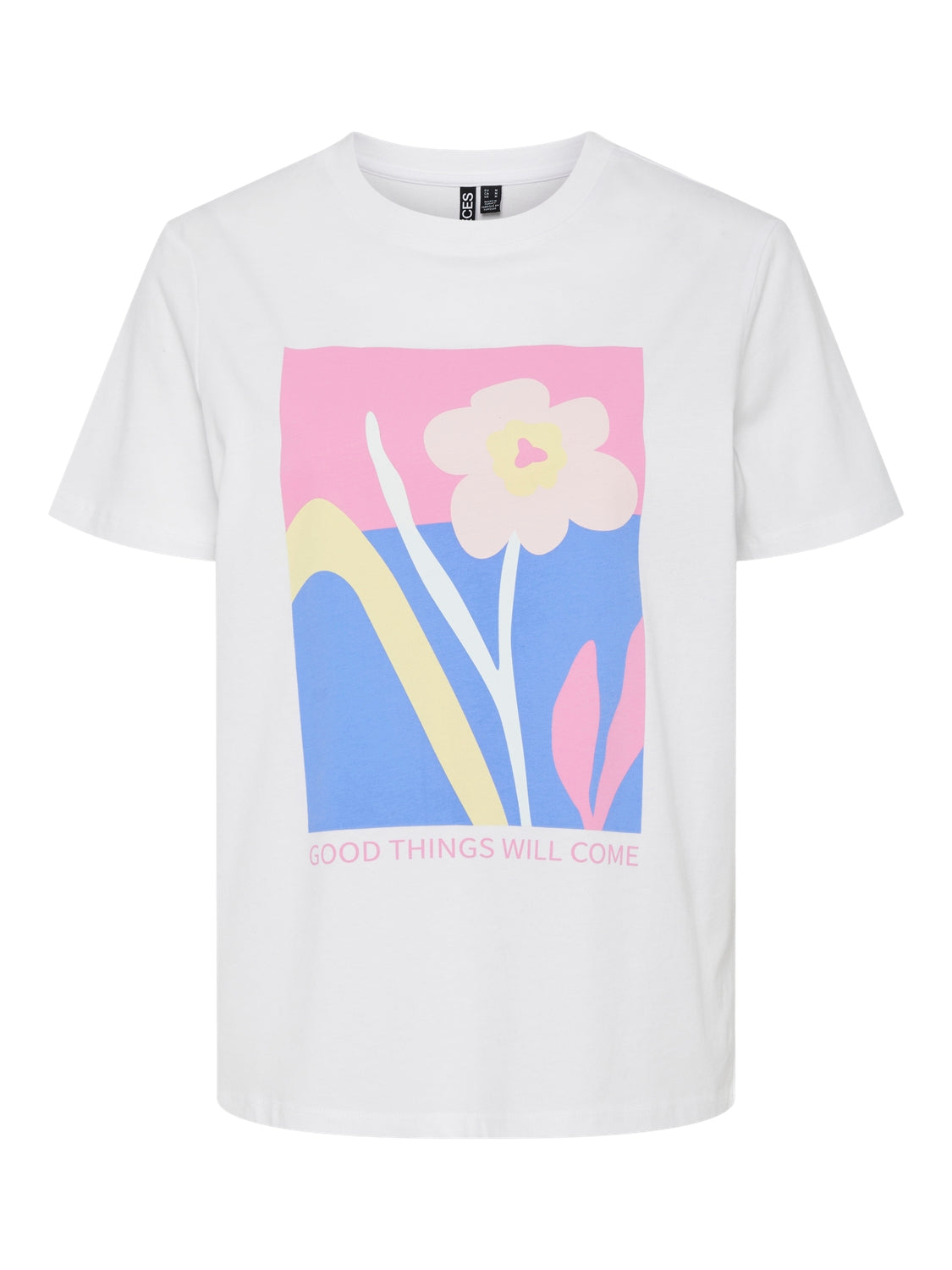 Good Things T-Shirt (White/Begonia Pink)