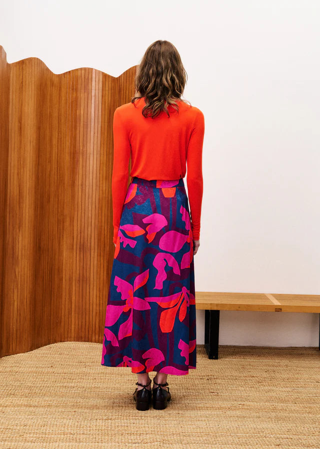 Eucalyptus Polo Neck Top (Orange)