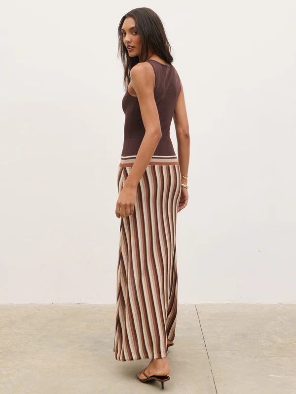 Phoebe Knit Maxi Dress (Brown)