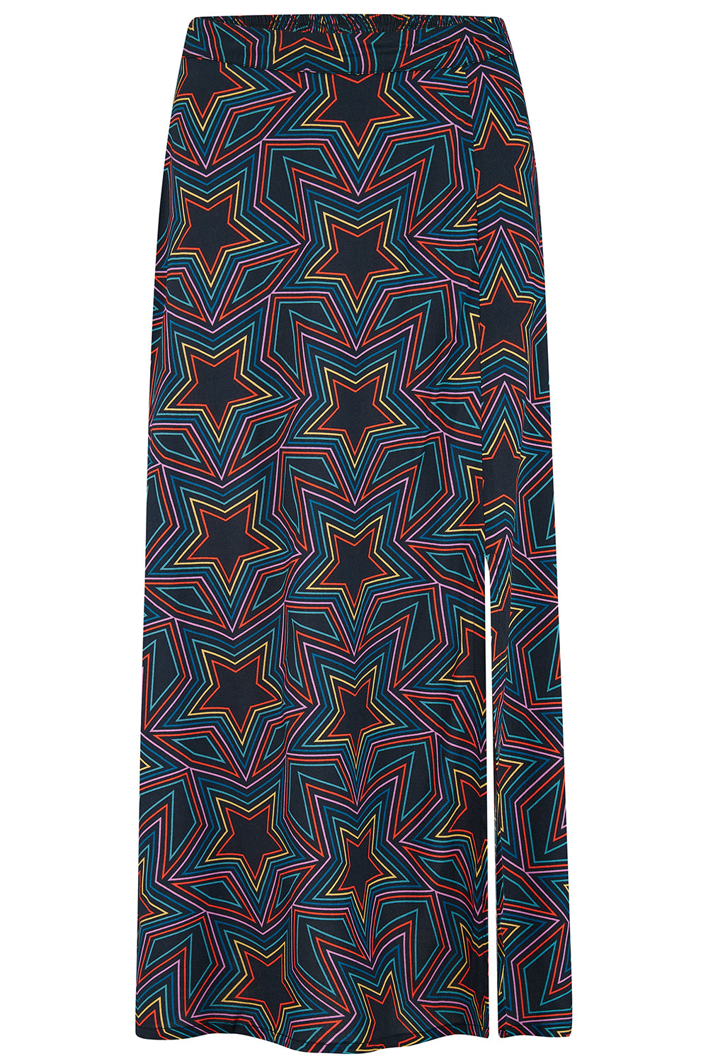 Rosalind Skirt (Black, Rainbow Star Explosion)