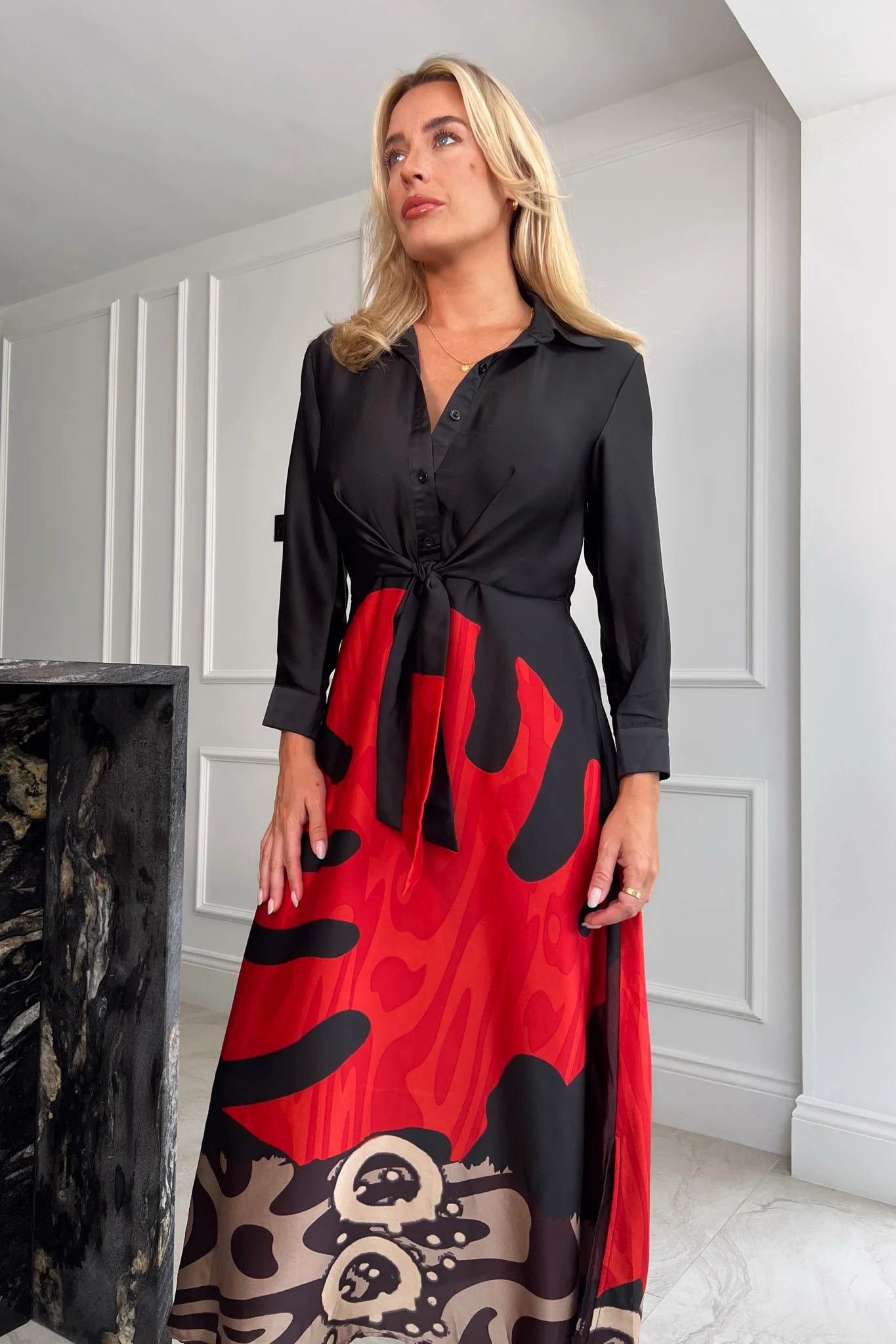 isabella red dress Isabella Long Sleeve Wrap Dress (Sale)