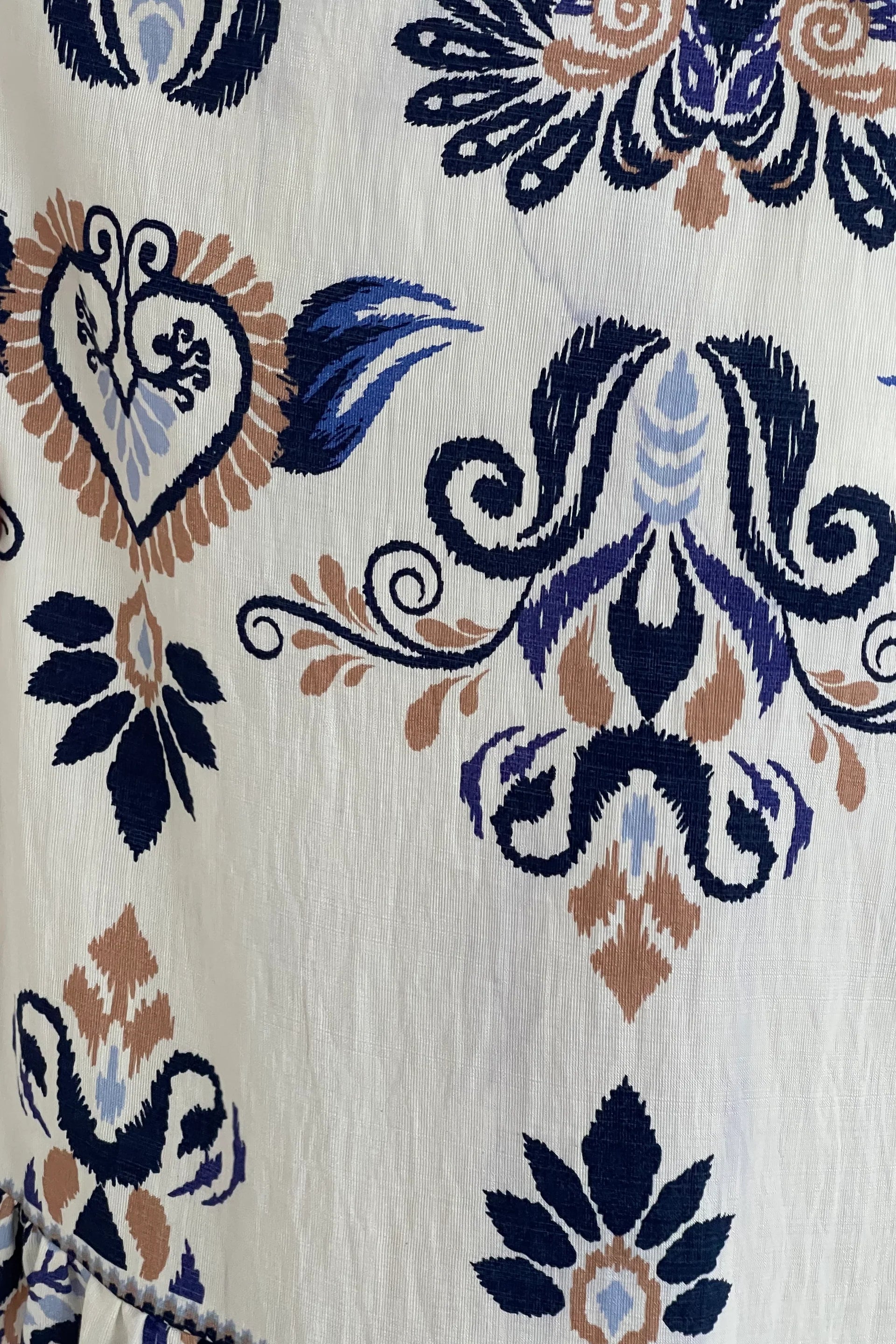 Blossom Abstract Print Top (Cream)