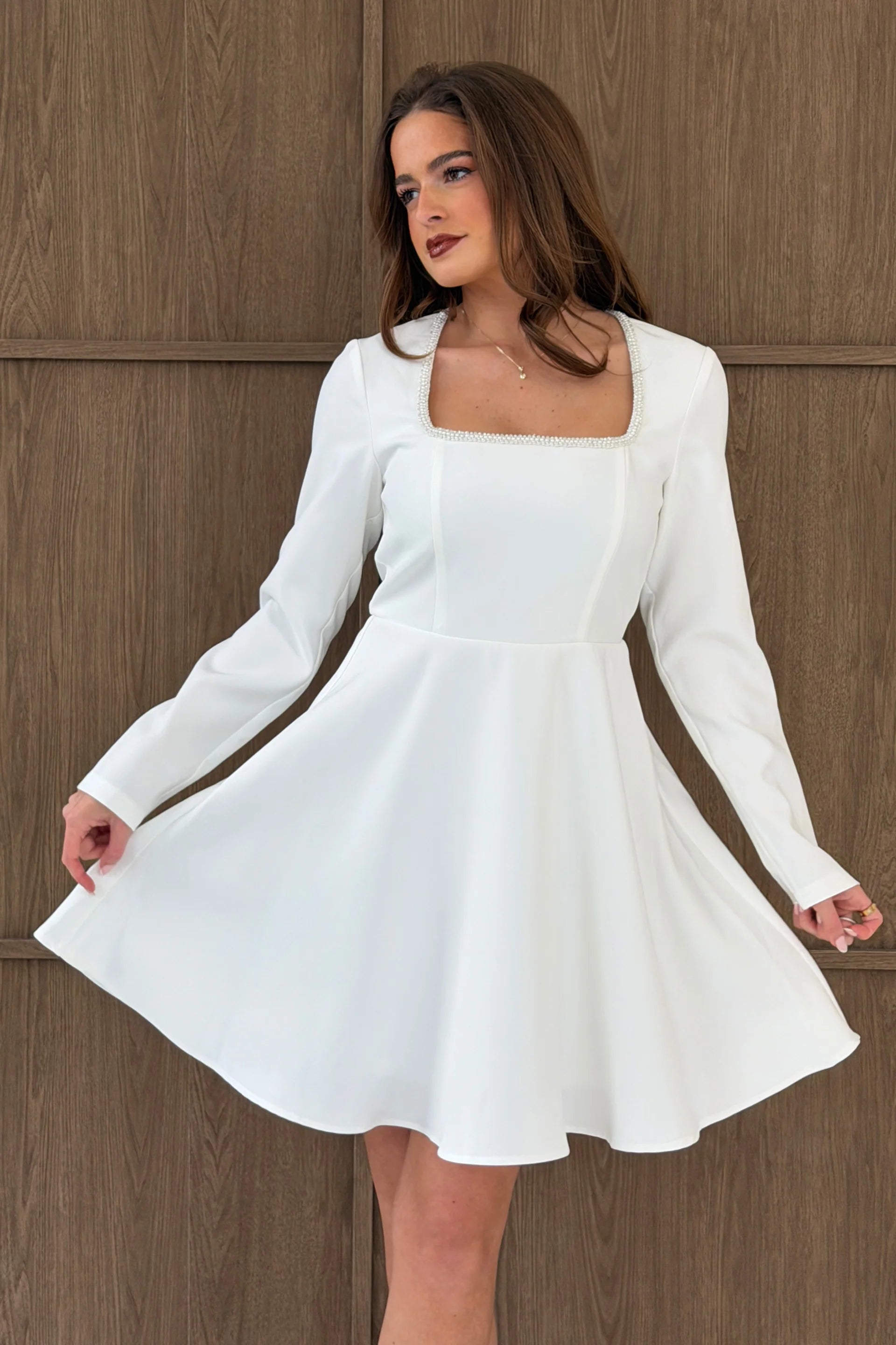 Kathryn Mini Dress (White)