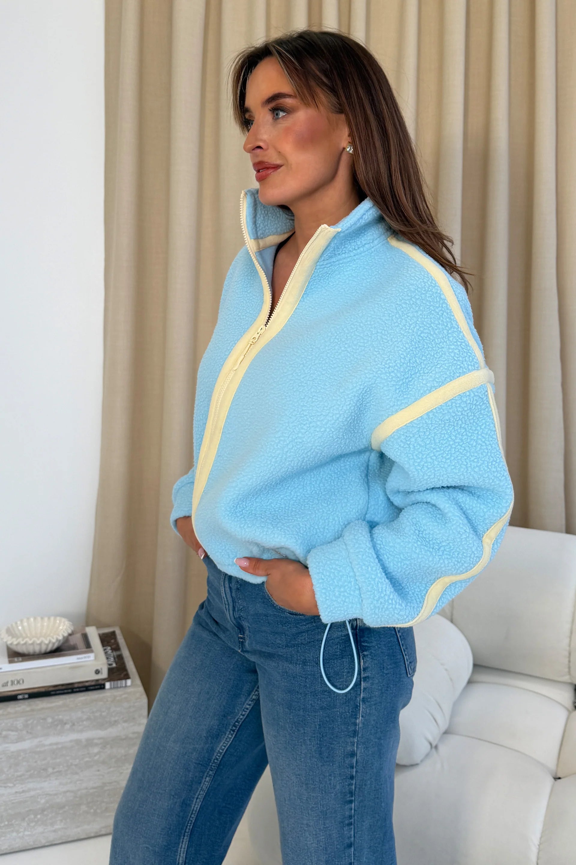 Lulu Zipped Fleece (Blue)