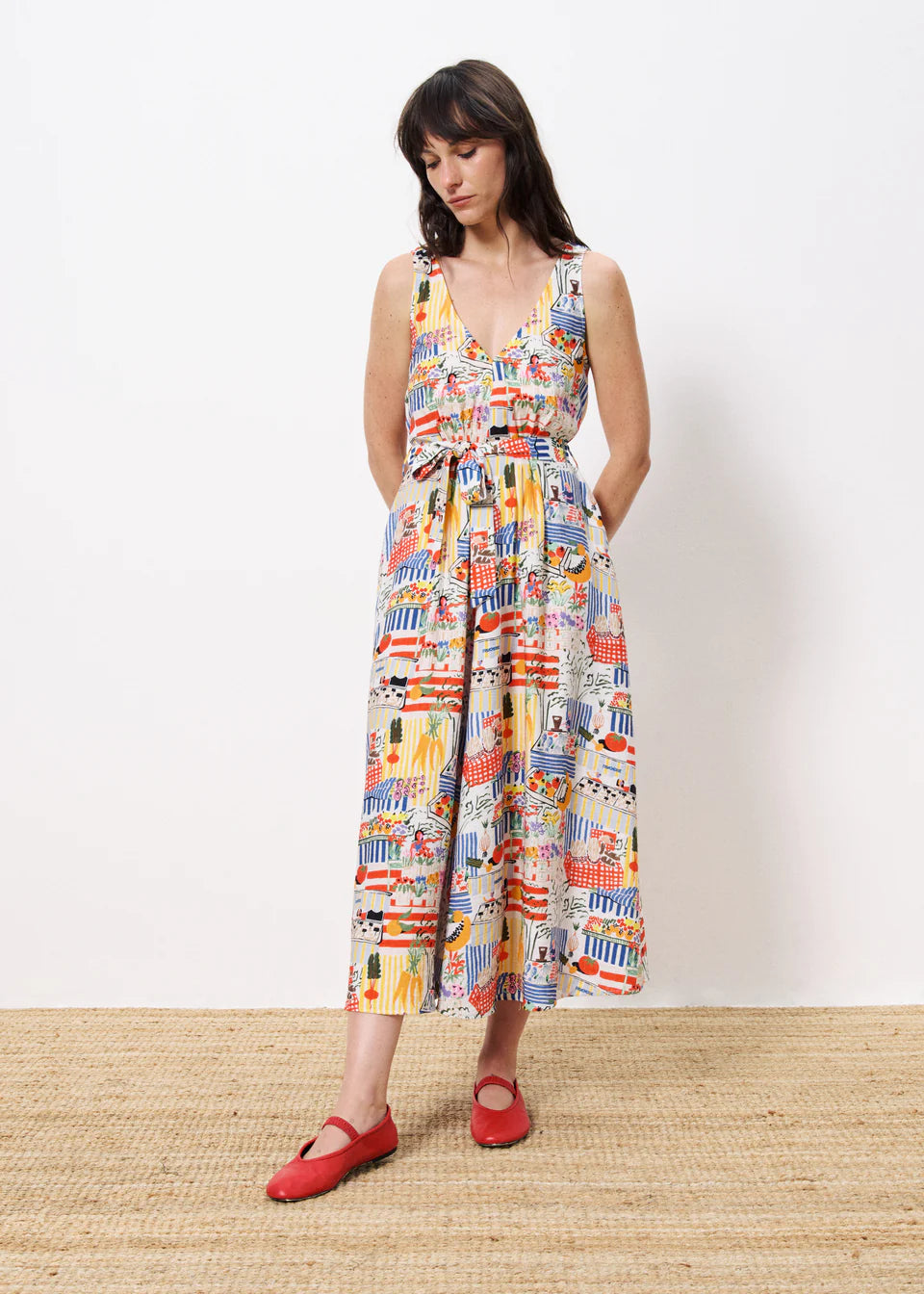 Achouak Dress (White/Multicoloured)