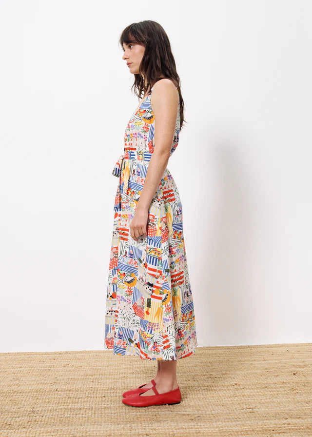Achouak Dress (White/Multicoloured)
