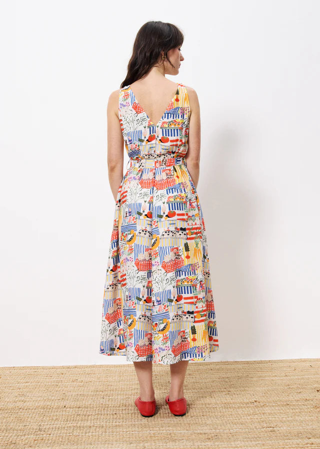 Achouak Dress (White/Multicoloured)