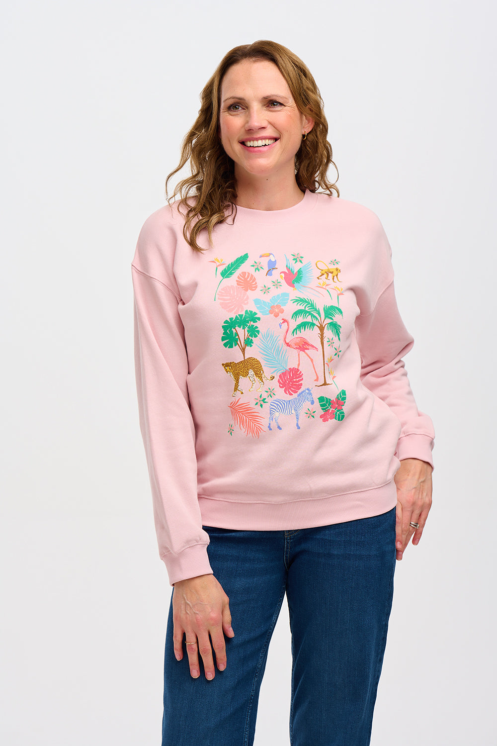 NOAH SWEATER (PEACH/TROPICAL SAFARI)