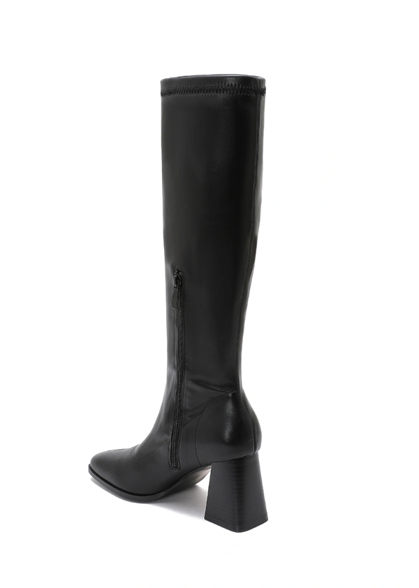 Jane Knee High Boots (Black)