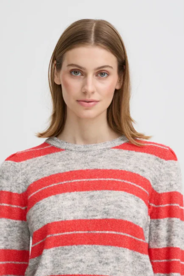 Dalores Knit Jumper (Grey/Teaberry)
