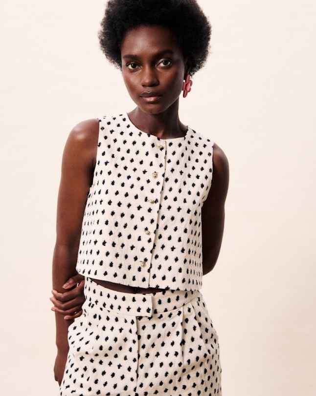 Nautilus Waistcoat Top (Cream)