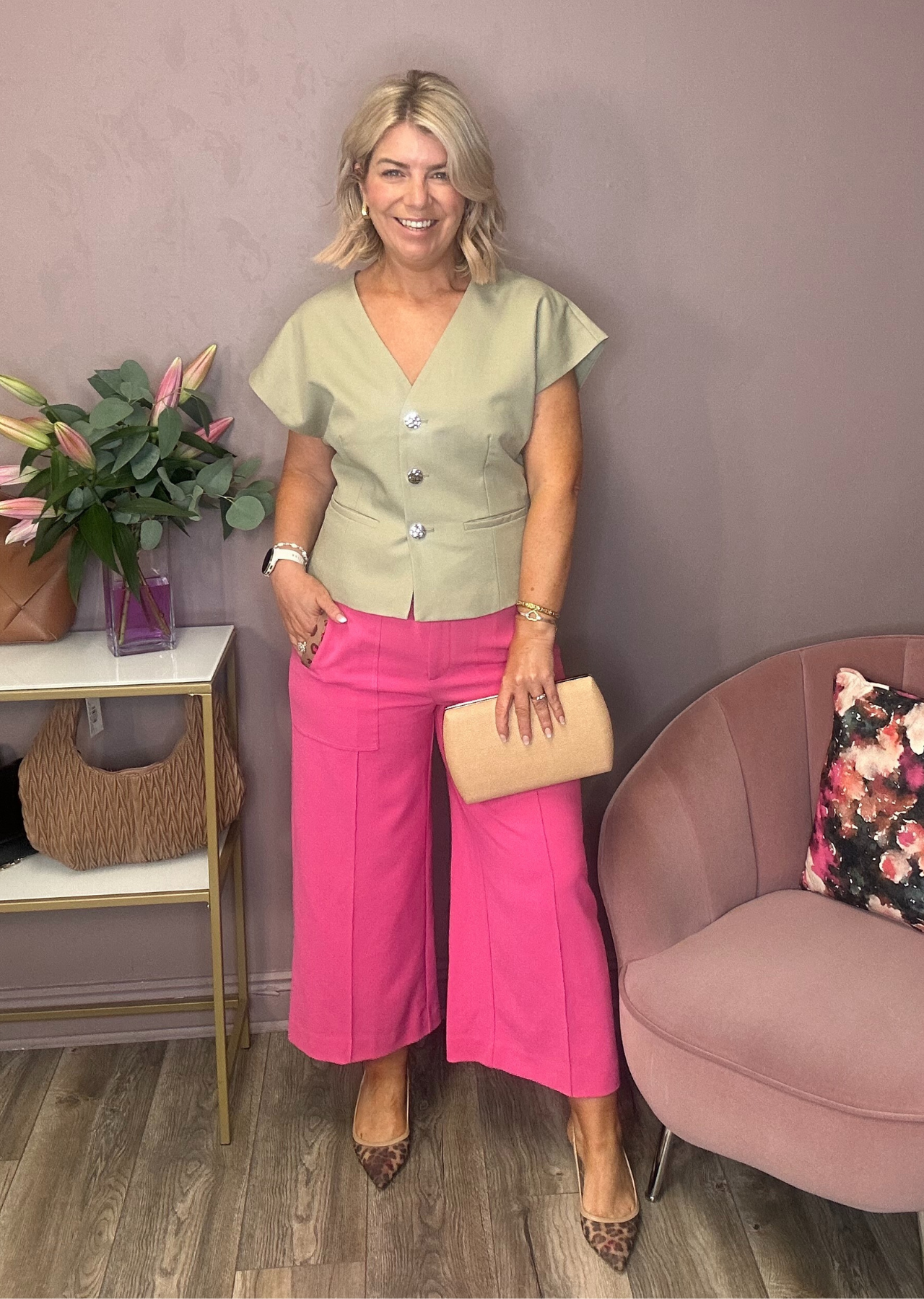 Veda Waistcoat Top (Elm)