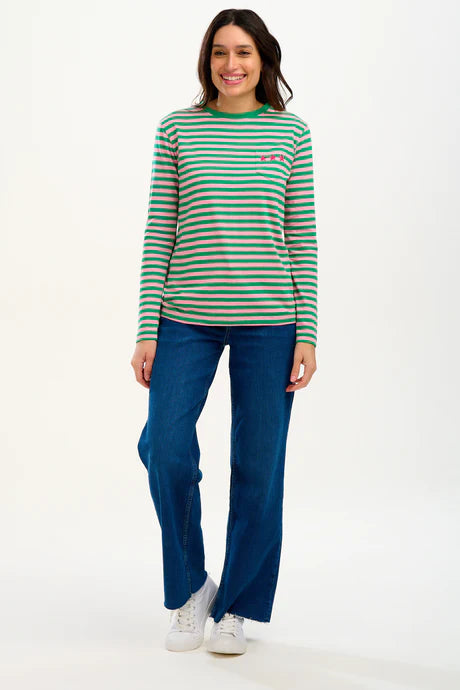 BRUNSWICK JERSEY TOP (PINK/ GREEN TRIPLE STAR)