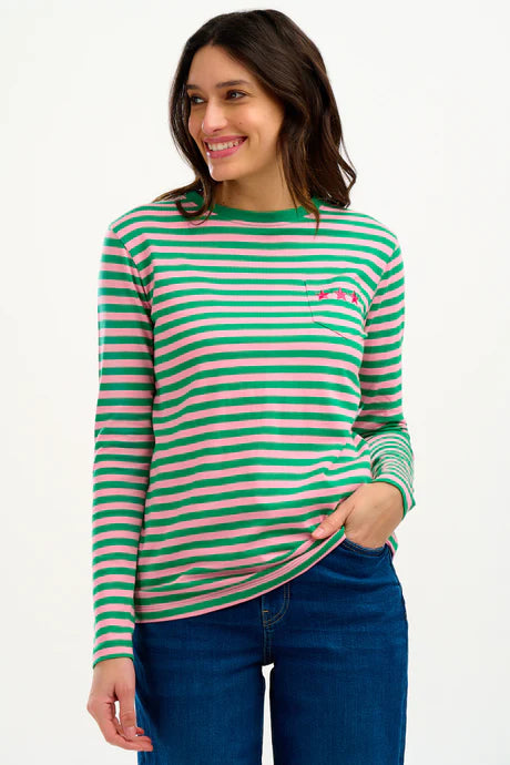 BRUNSWICK JERSEY TOP (PINK/ GREEN TRIPLE STAR)