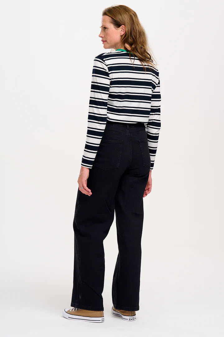 Brunswick Jersey Top - (Black/Off White)