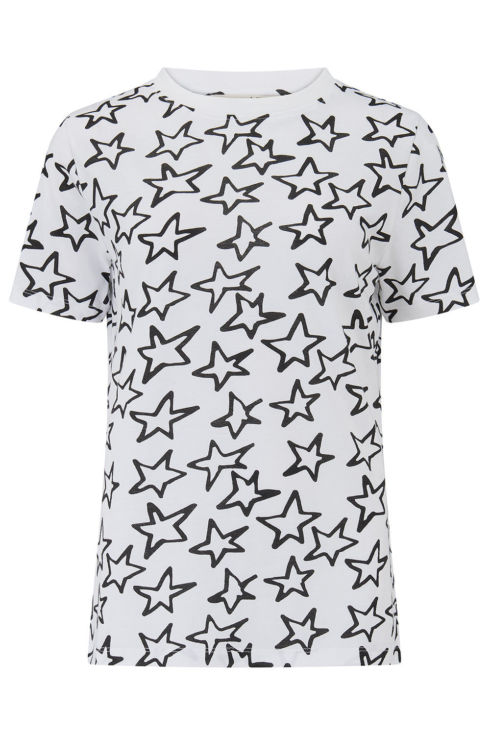 Maggie T-Shirt (White/Black Stars)