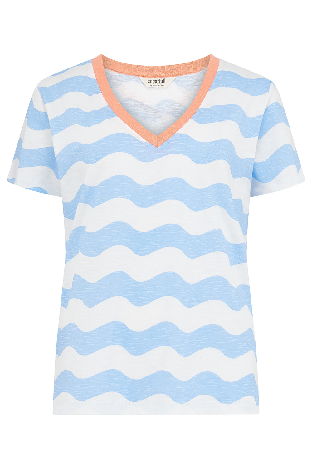 Khloe T-Shirt (Off White/Blue)