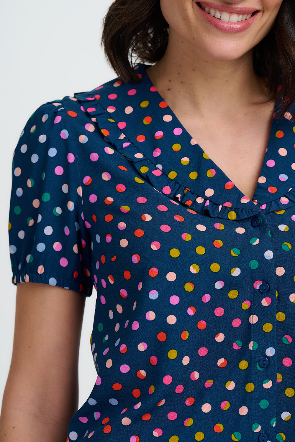 Elaine Blouse (Petrol Navy)