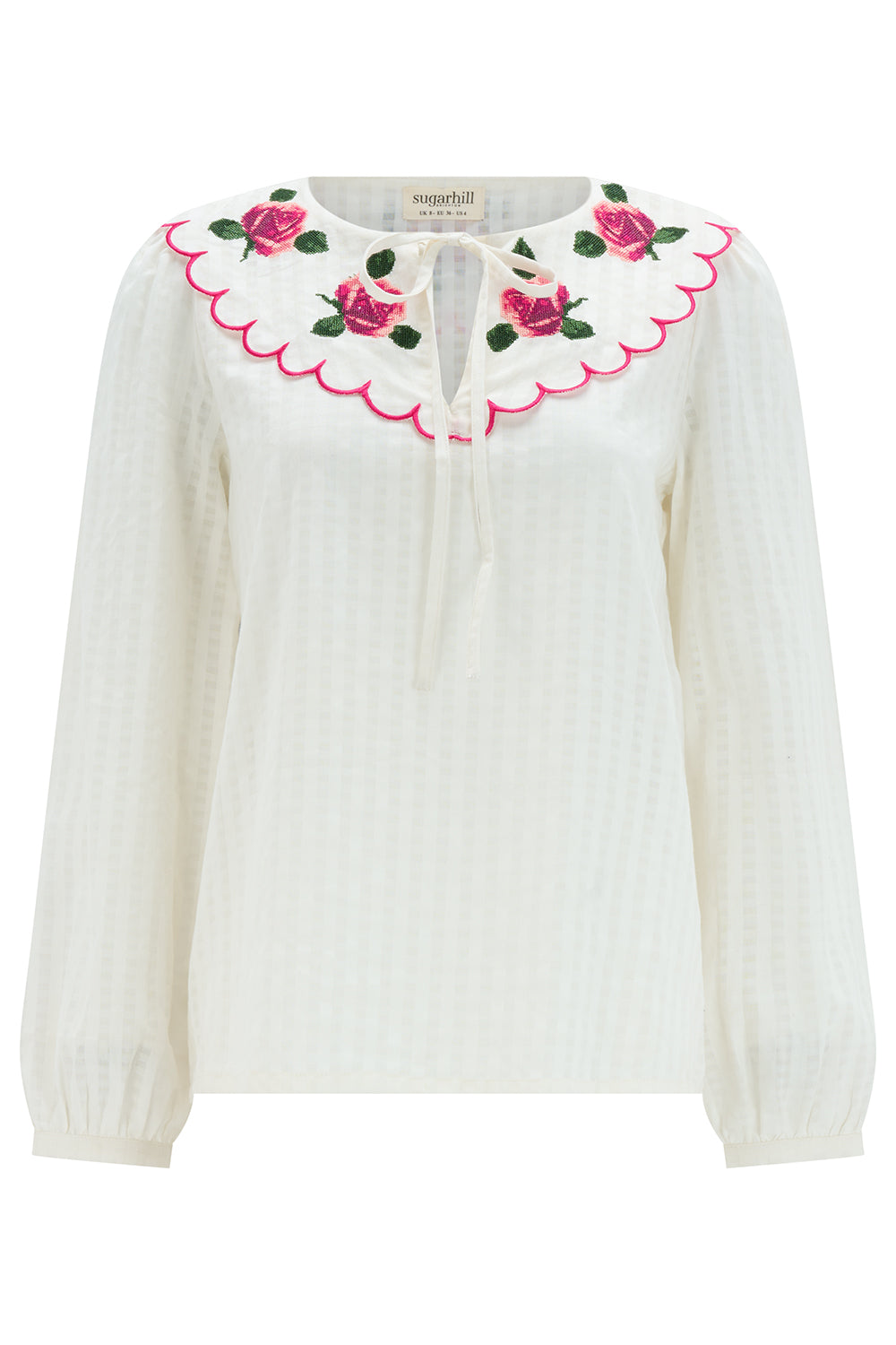 Nessie Blouse (Off White/Roses)