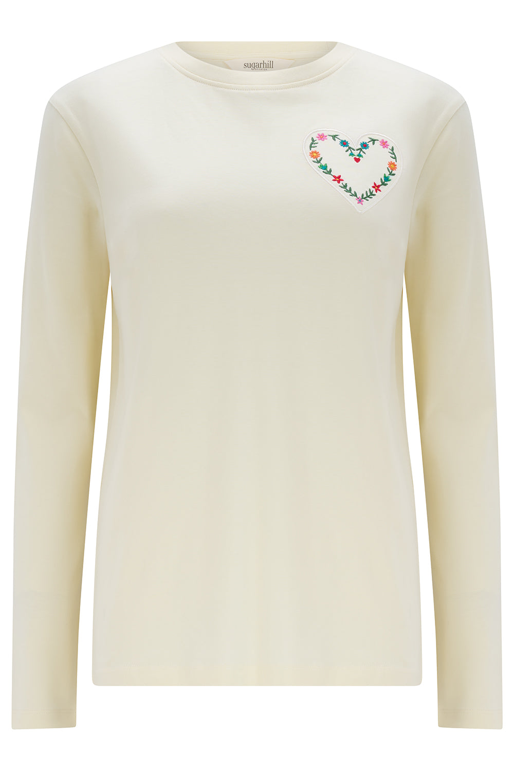 Brunswick Top (Off White/Heart Flower)