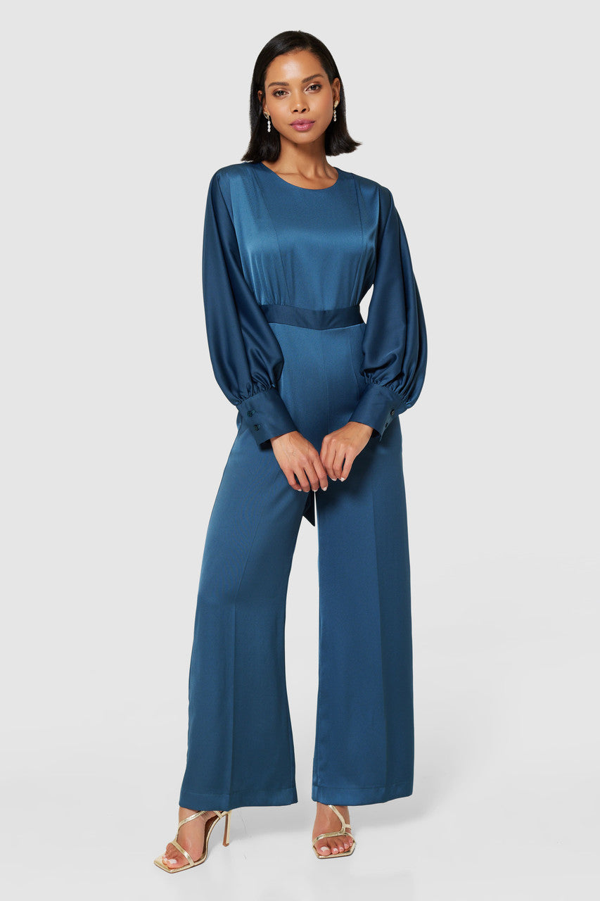 ANDY WIDE LEG JUMPSUIT (DARK TEAL)