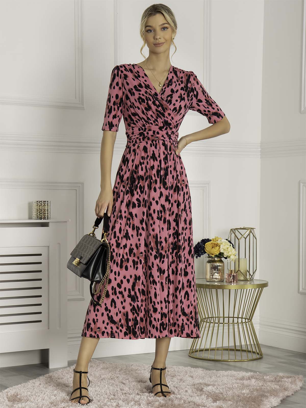 JOSIE ANIMAL PRINT MAXI DRESS (PINK ANIMAL)