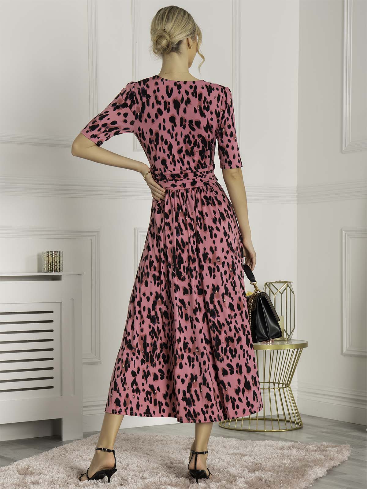 JOSIE ANIMAL PRINT MAXI DRESS (PINK ANIMAL)