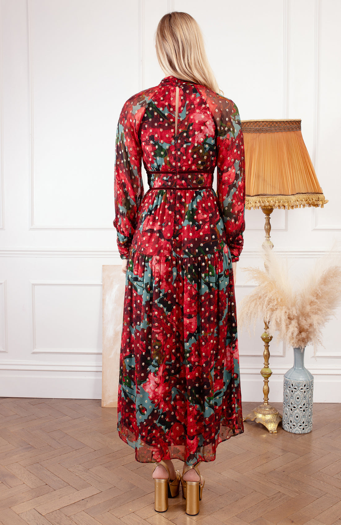 The Edelie Midi Dress (Red)