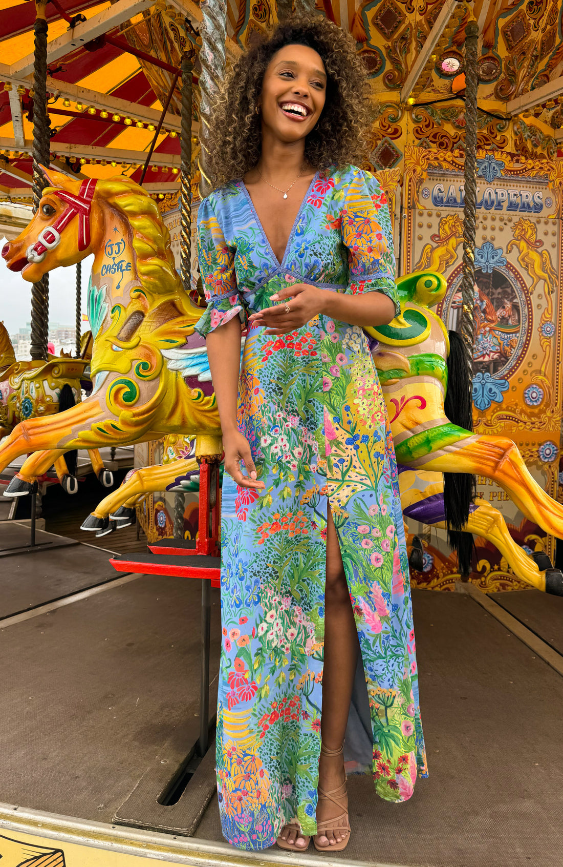 The Hazel Maxi Dress (Blue) The Hazel Maxi Dress (Blue)