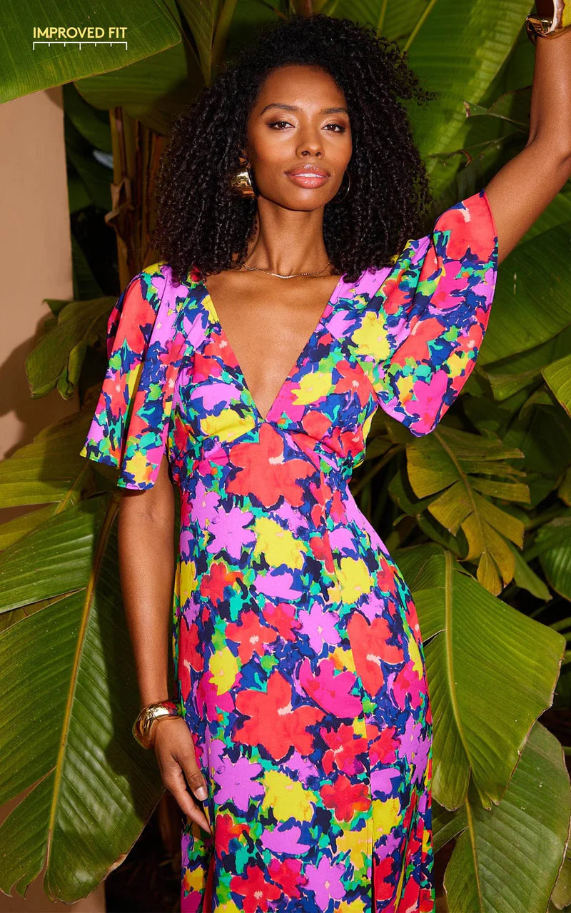 Ivorie Midaxi Dress In Vintage Floral