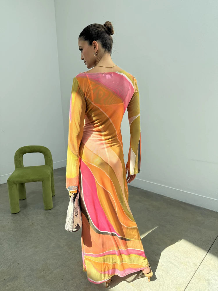 Abstract Aria Dress (Multi)