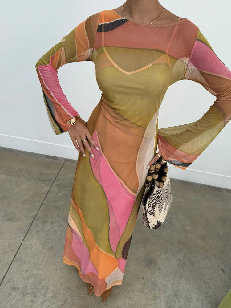 Abstract Aria Dress (Multi)