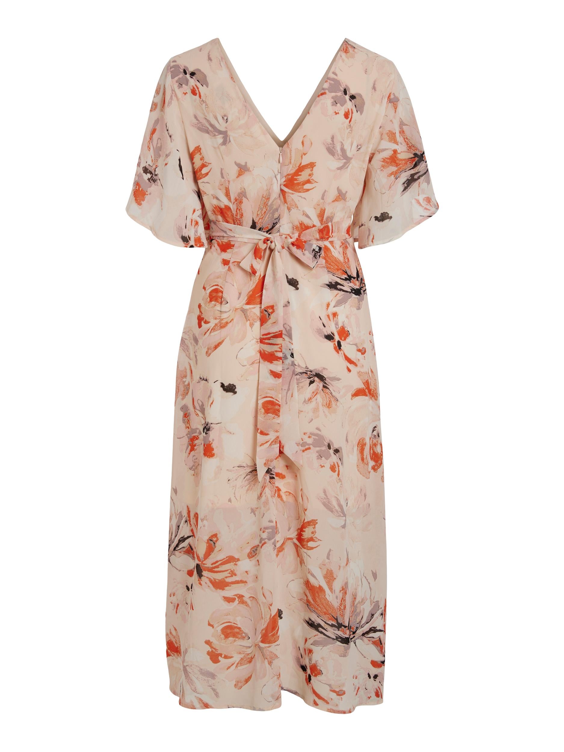 KARIN MAXI DRESS (SILVER MINK/PEACH)