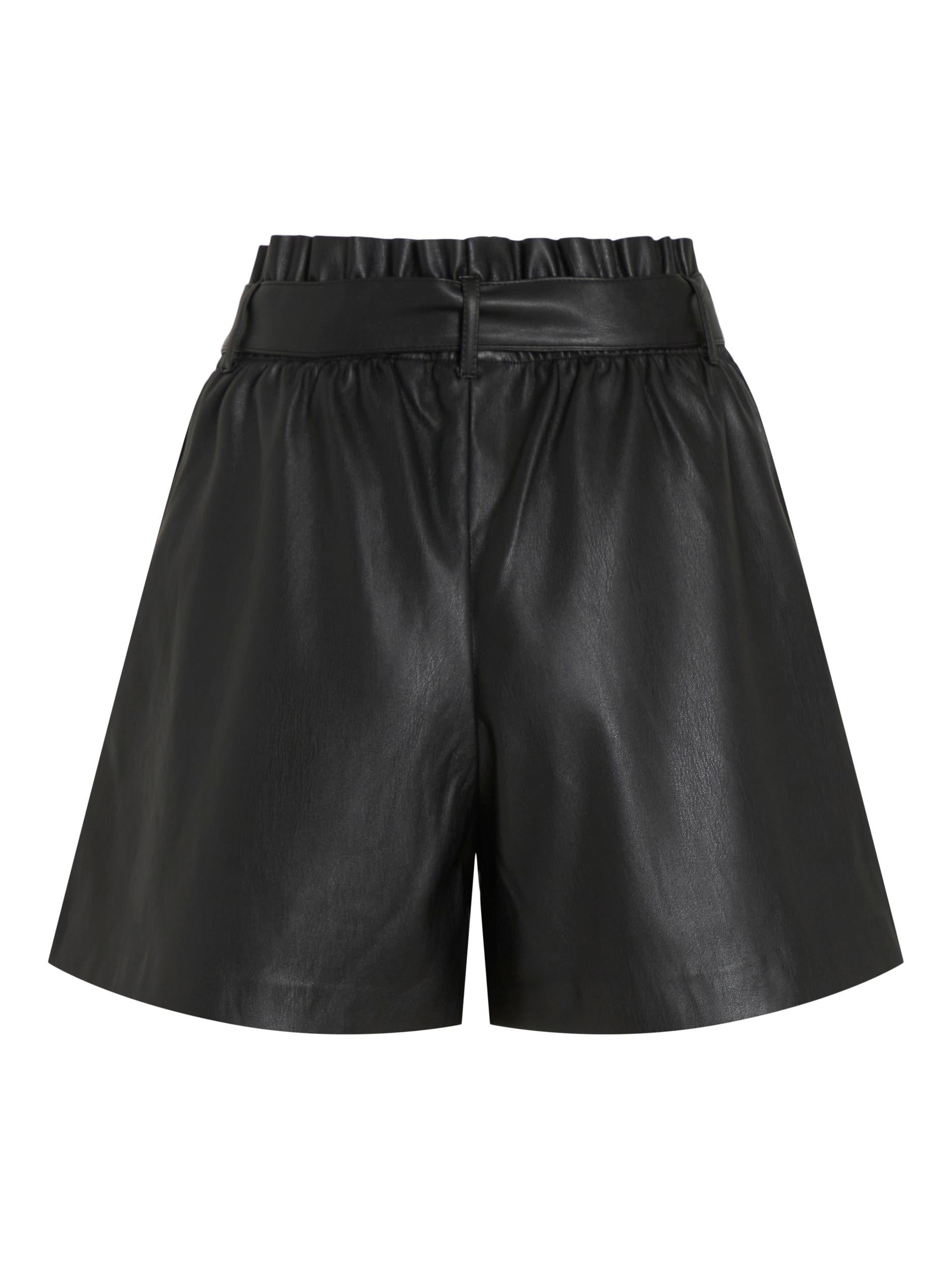 MIRANDA HIGH WAISTED PAPERBAG SHORTS (BLACK)