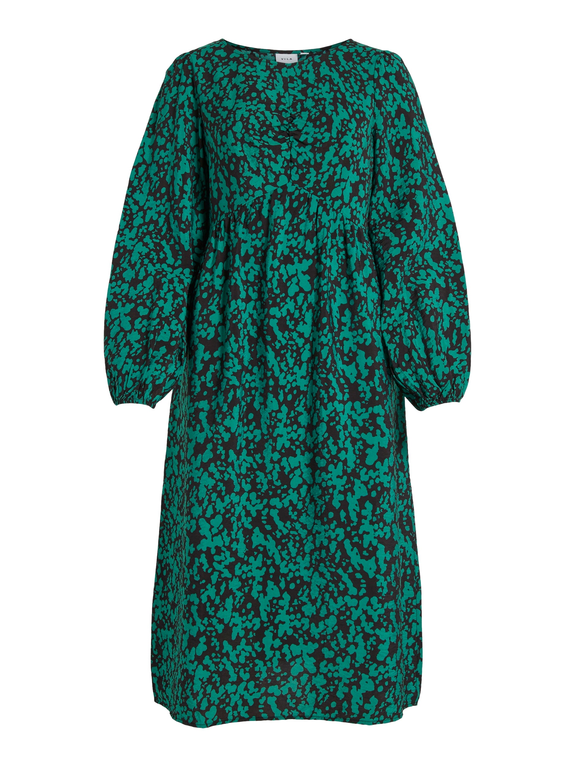 KARMA MIDI DRESS (GREEN GRAPHIC) CURVE